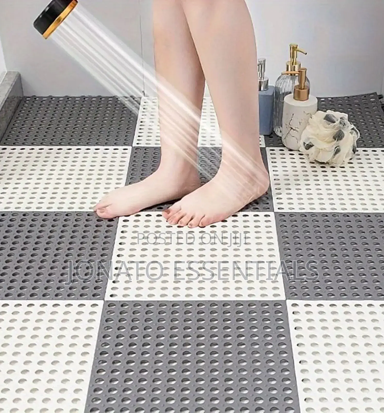 Inter Locking Nonslip Bathroom Floor Mat, Antislip Shower Floor Mat image