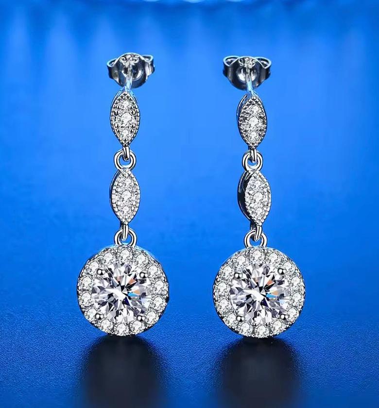 Halo Cascade Drop Earrings image