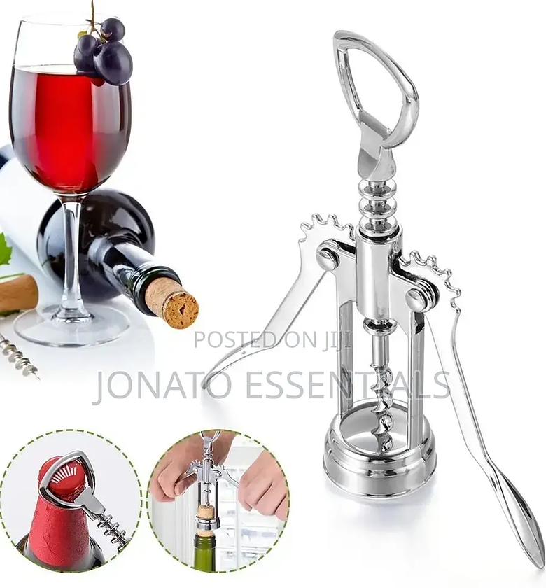 Wine Cock Screw Opener and Bottle Opener image
