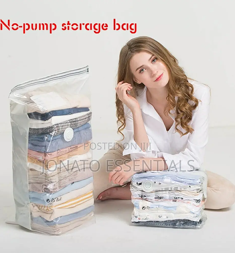 5pcs Vacuum Clothes Storage Bags, Compression Bag image