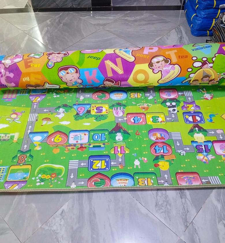 Rectangular Children's Crawling Pad Foldable Colorful Game Pad for Infants and Toddlers, Number Letter 1.9m×2m image