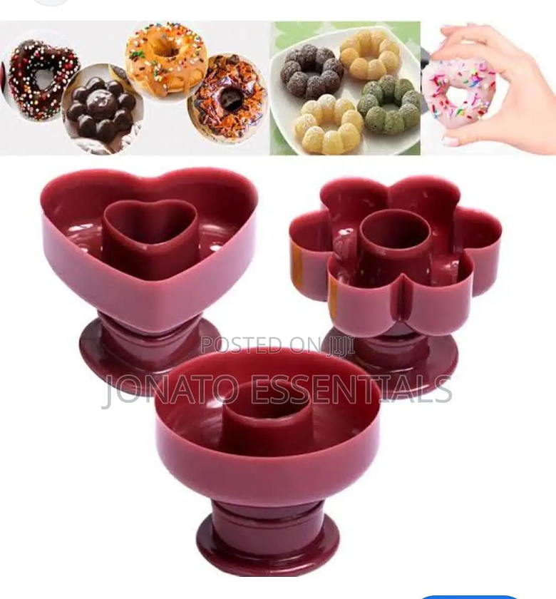 3pc Donut Cake Mold Shaper Cutter Set image