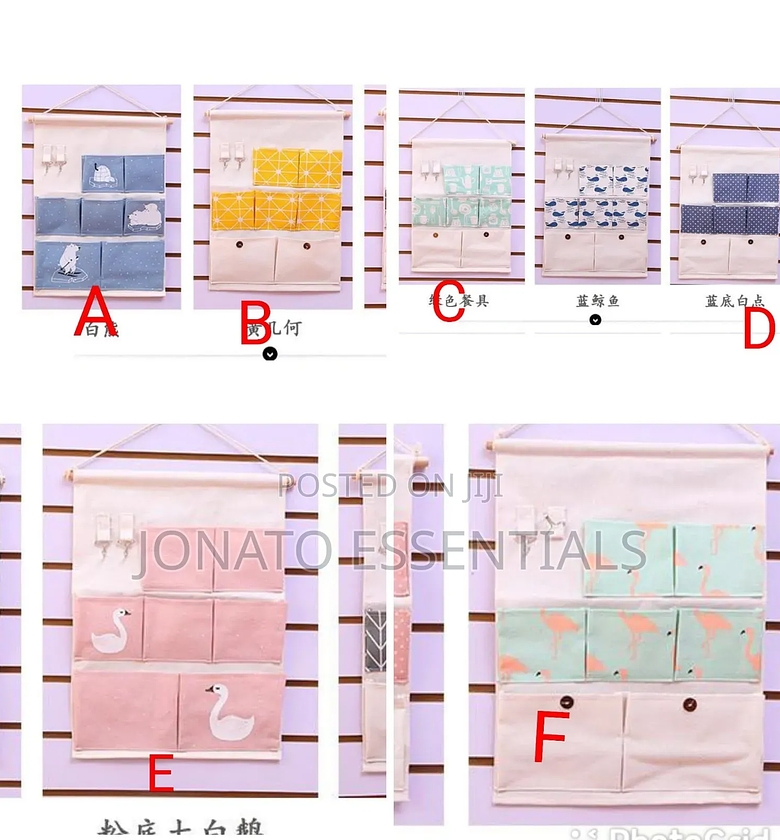 7 Pockets Wall Mounted Organizer, Wall Hanging Storage Organizer image