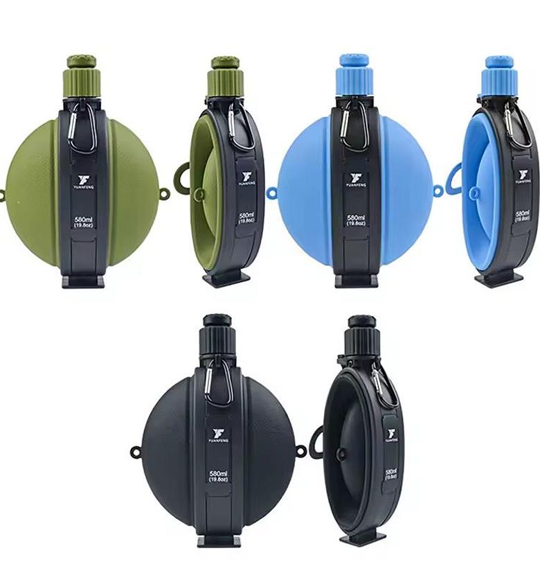 Foldable Silicone Water Bottle with Compass image