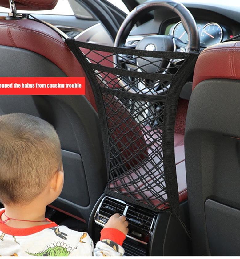 Car Seat Storage Mesh Net, Universal Car Organizer Pocket image
