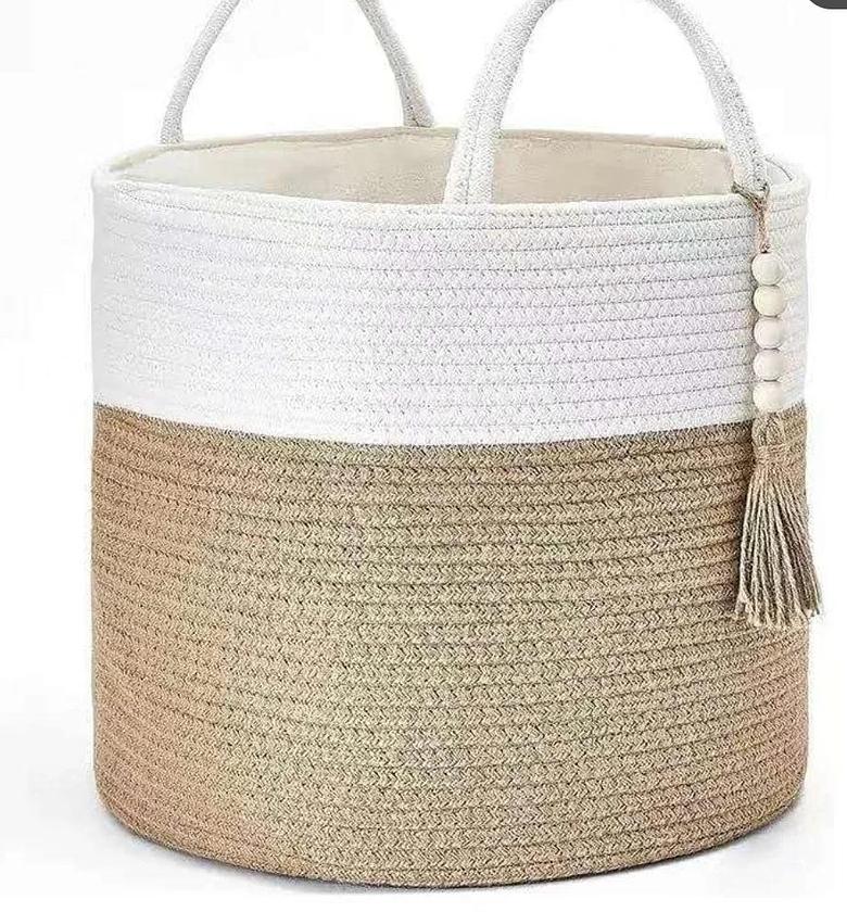 Wooven decorative laundry/toys basket image