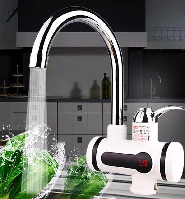 Kitchen Digital Tankless Instant Heater  Faucet Hot/Cold Water Tap torneiras .3000W image
