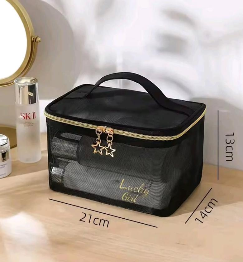 Transparent Toiletry Bag with Double Zippers image