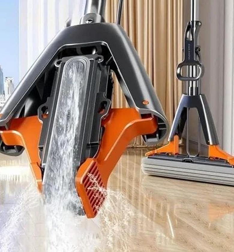 Self-Wringing Roller Squeeze Mop. Hands-Free Floor Cleaner Kenya image