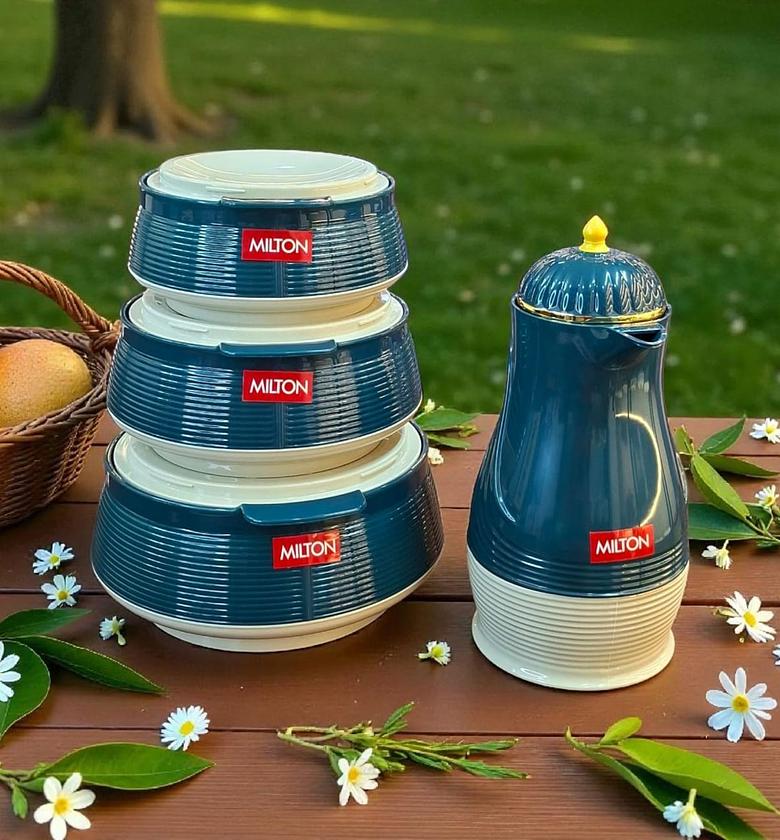 Milton Venice Insulated Hotpot Casserole and Vacuum Flask 4-Piece Combo Set image