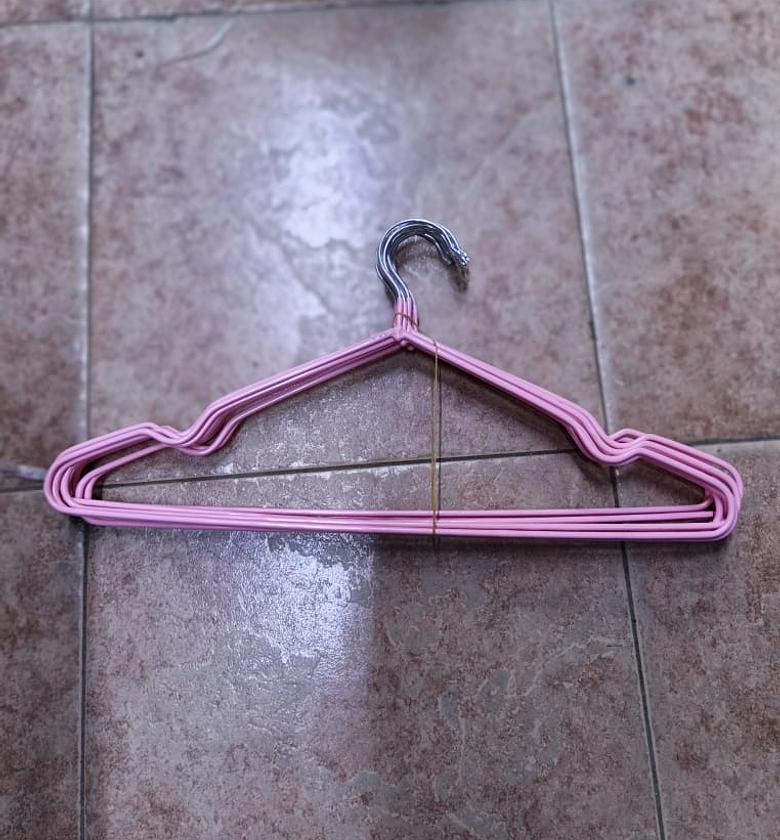 12 PCS Strong Clothes Hanger Stainless Steel with rubber image