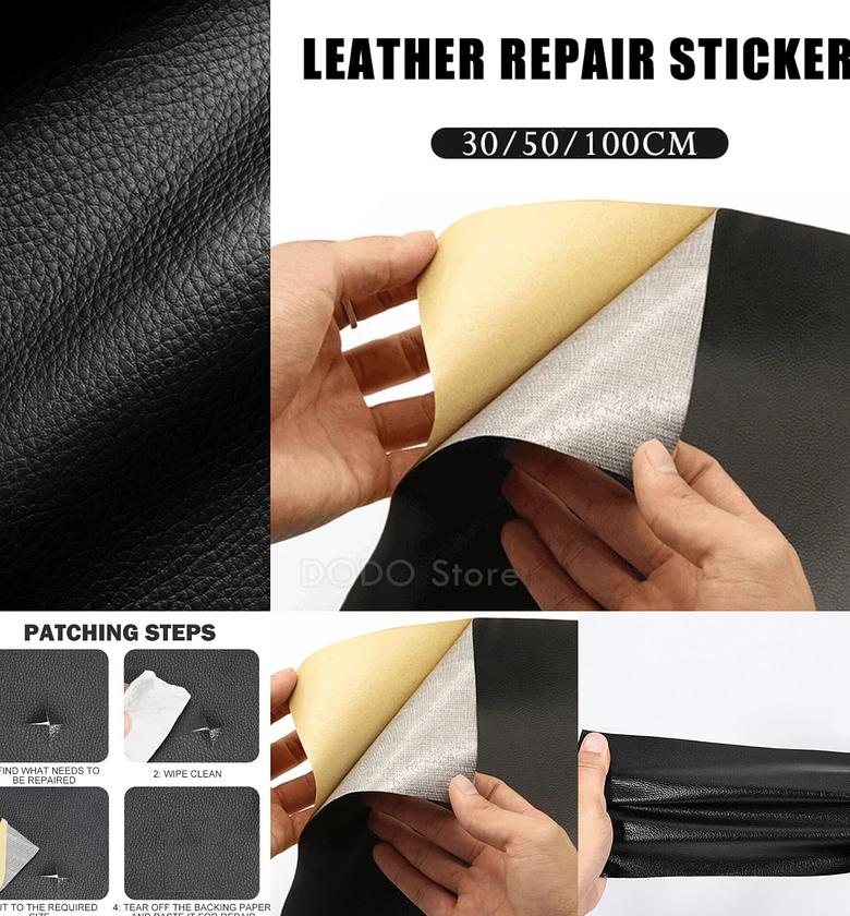 Self-Adhesive Leather Repair Patch Sticker for Sofa, Car Seats & Bags - Waterproof DIY Upholstery Fix image
