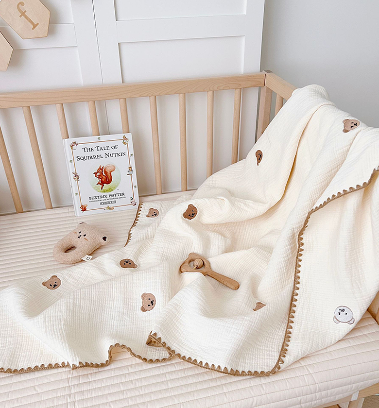 Muslin Cotton Baby Blanket image