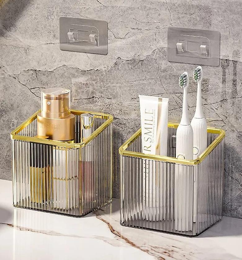 Light Luxury PET Wall-Mounted Cosmetic and Grooming Organizer image