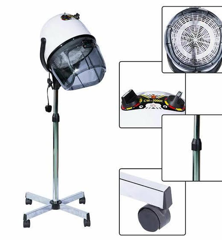 Standing Hair Dryer Holder with Adjustable Alloy Clamp Stand for Home and Salon Use image