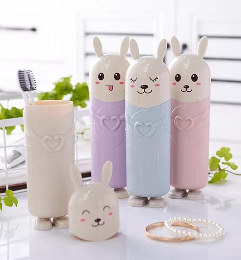 Kids Rabbit-Themed Toothbrush Holder image