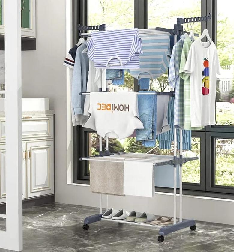 4-Tier Foldable Clothes Drying Rack Stand image
