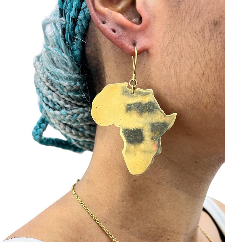 Tamu Drops Brass Earrings  image