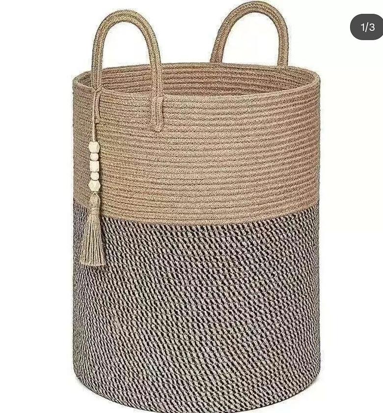 Wooven decorative laundry/toys basket image