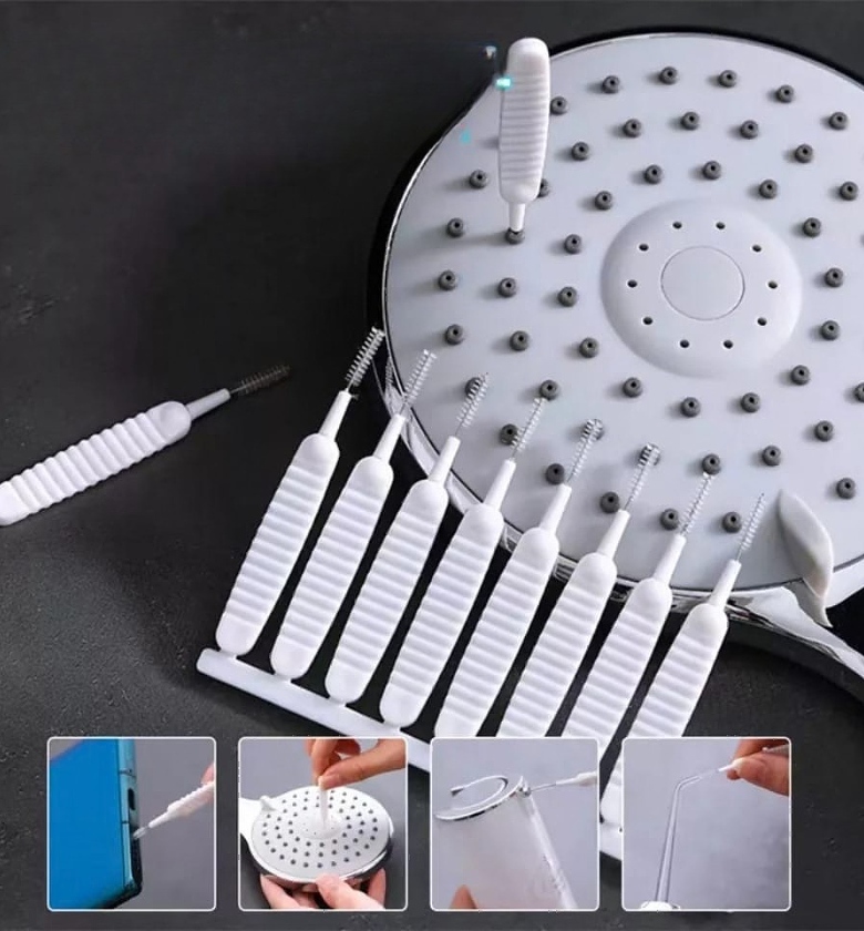 10 Pieces Multifunctional Anti-Clogging Mini Cleaning Brush Set for Shower Heads and Small Apertures image