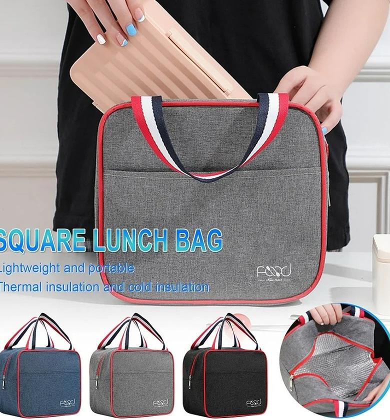6l Insulated Square Lunch Bag With Carry Handles image