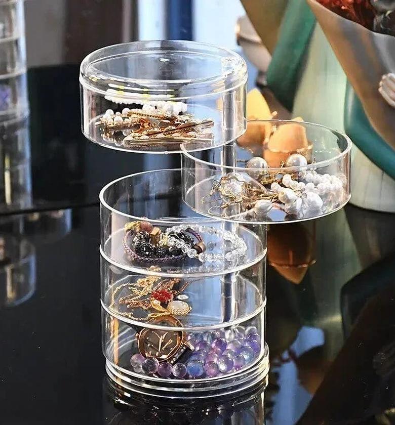 5 Layer Multifunction Rotatable Jewelry Storage Box image