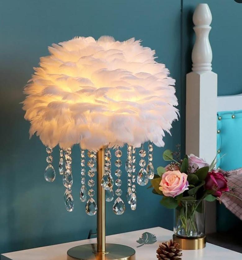 bedside lamp with crystals image