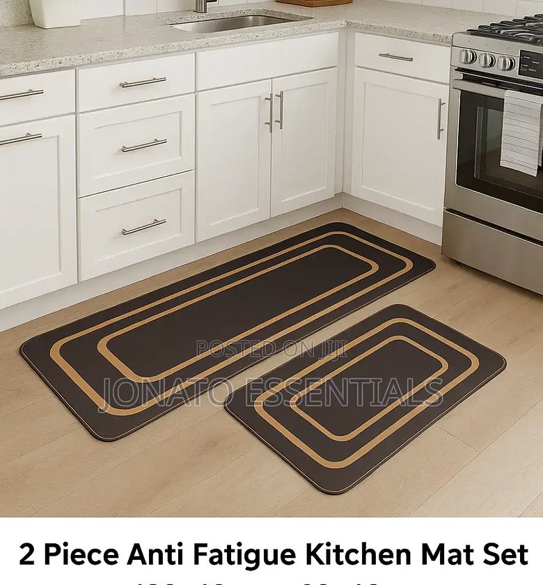 2-Piece Anti-Fatigue Kitchen Mat Set – Non-Slip, Waterproof image