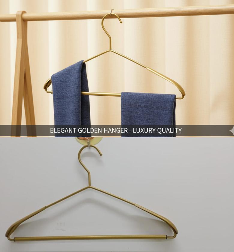 Gold Metal Hanger, Luxury Closet Clothes Organizer image