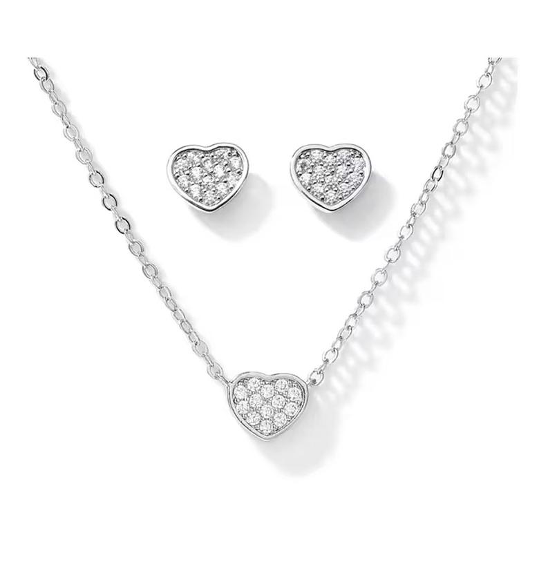 Pave Heart Solitaire Set image
