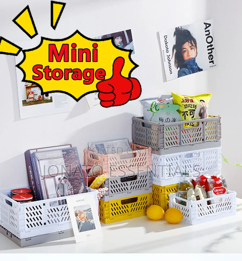 Foldable Mini Storage Crate – Multi-Color Organizer image
