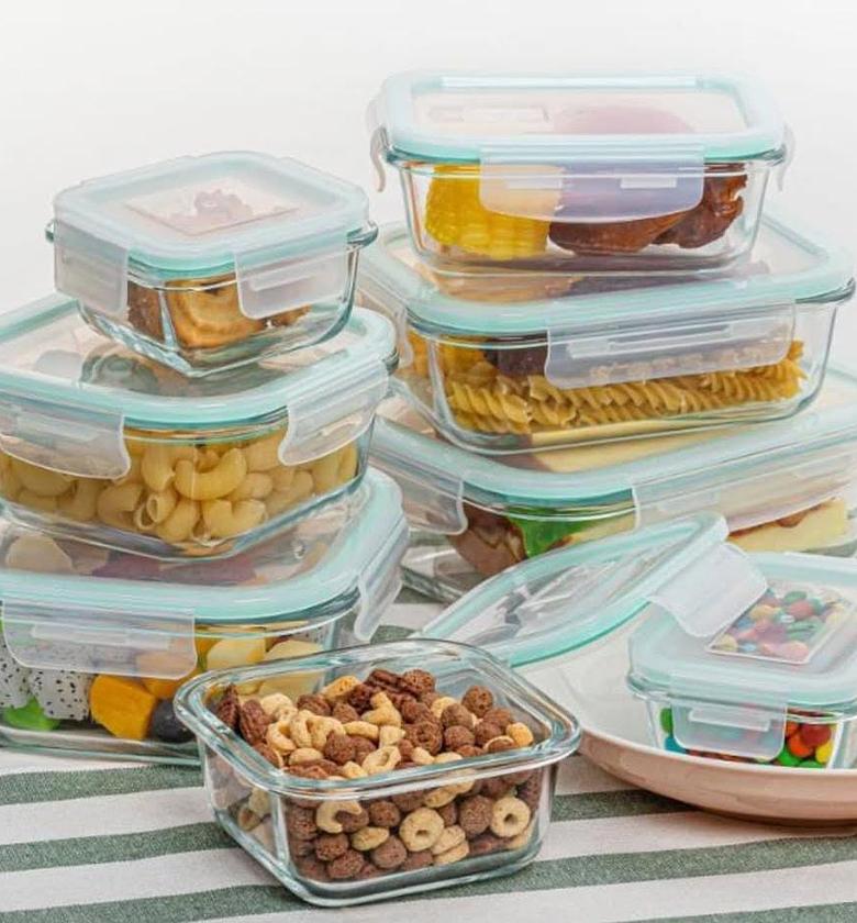 8pc food grade glass lunch box image