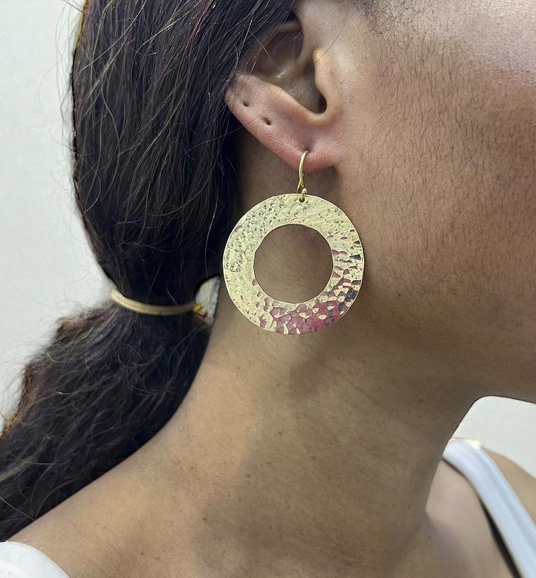 Donut Brass Earrings image