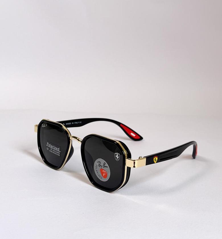 Rayban Hexagonal Gold Black image