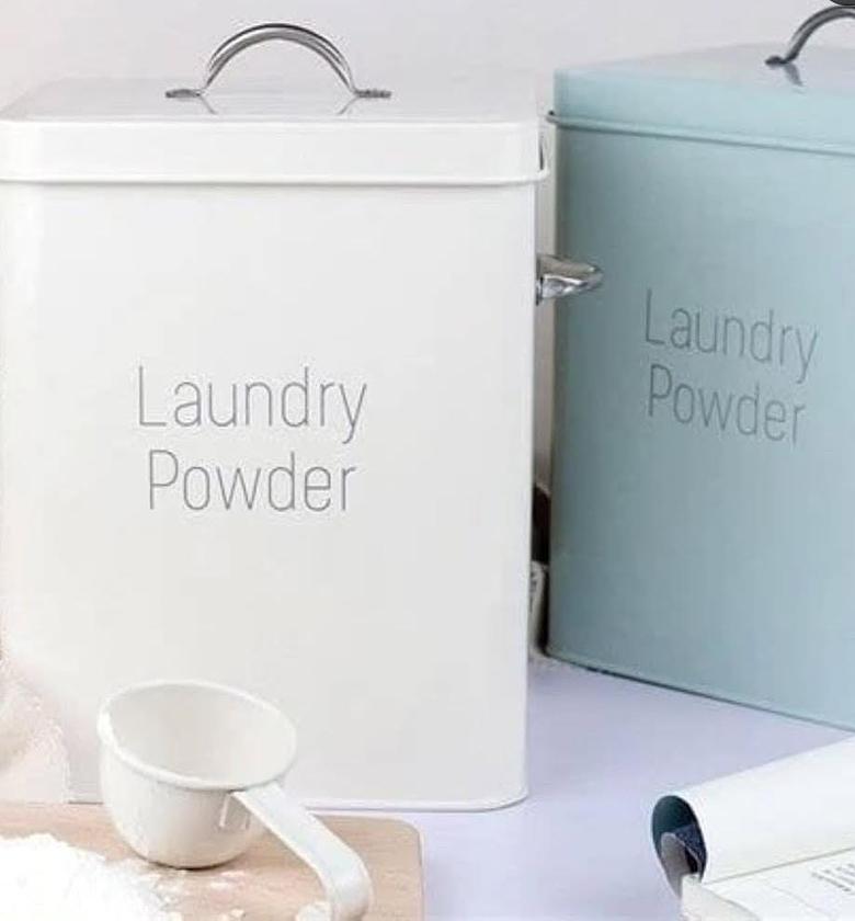 Alloy laundry powder container image