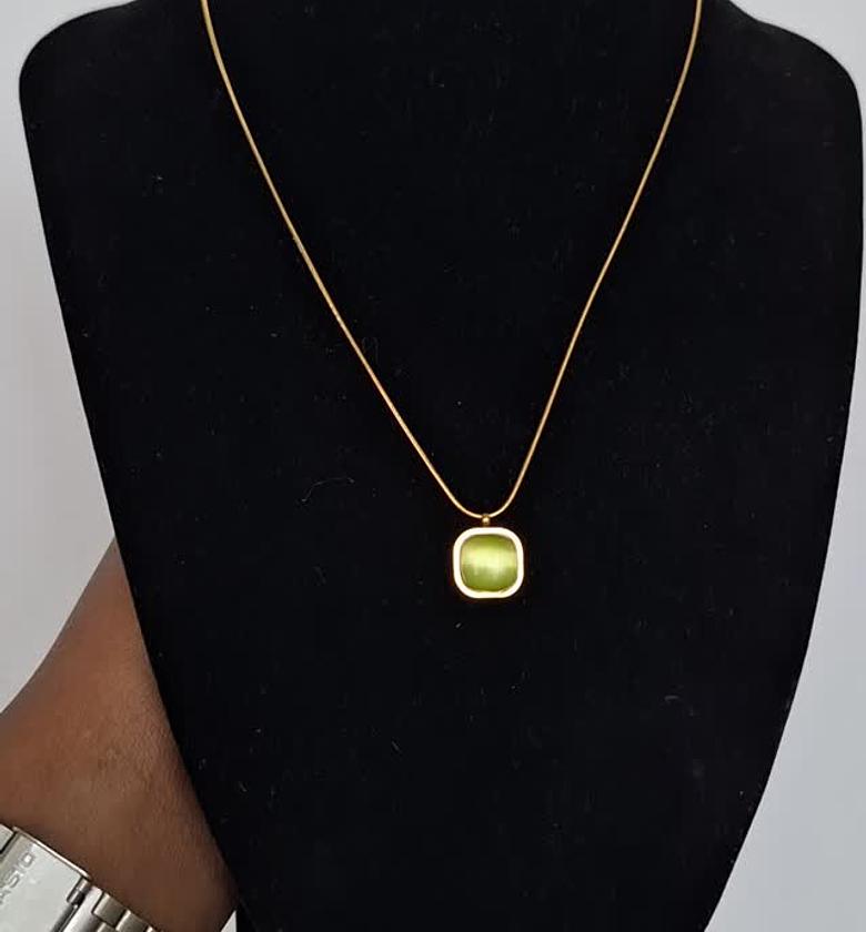 hypollargenic non tarnish and anti fading gold coated necklace image