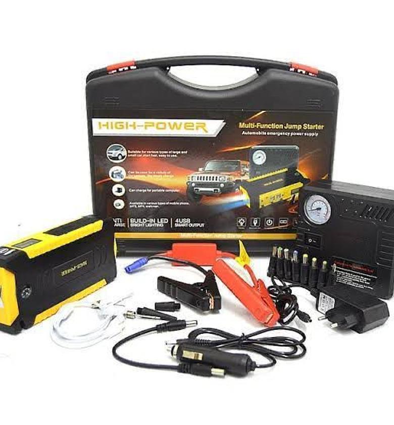 2 IN 1 Portable Car Jump Starter Kit With Tyre Inflator / Air Compressor image