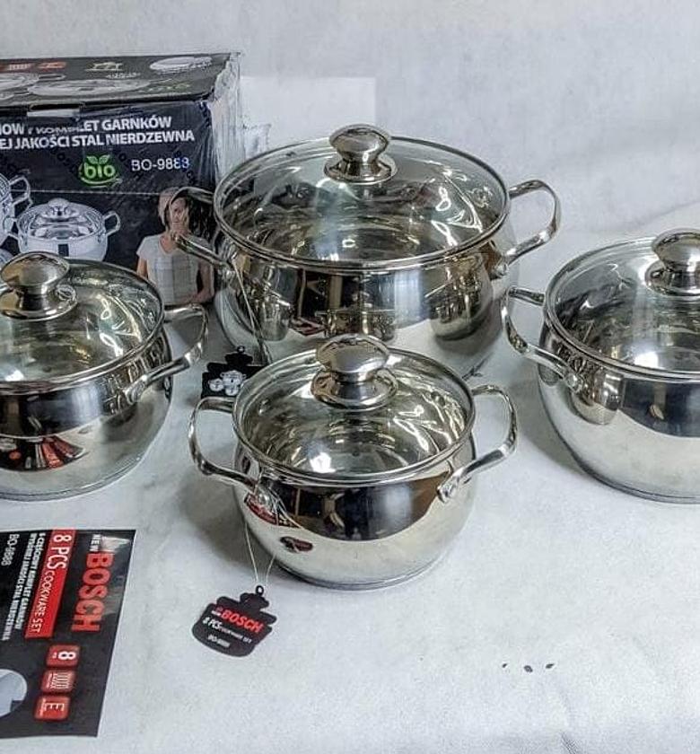 Bosch High Quality Stainless Steel 8pcs Cookware Set image