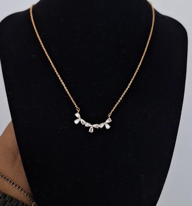 hypollargenic non tarnish and anti fading gold coated necklace image