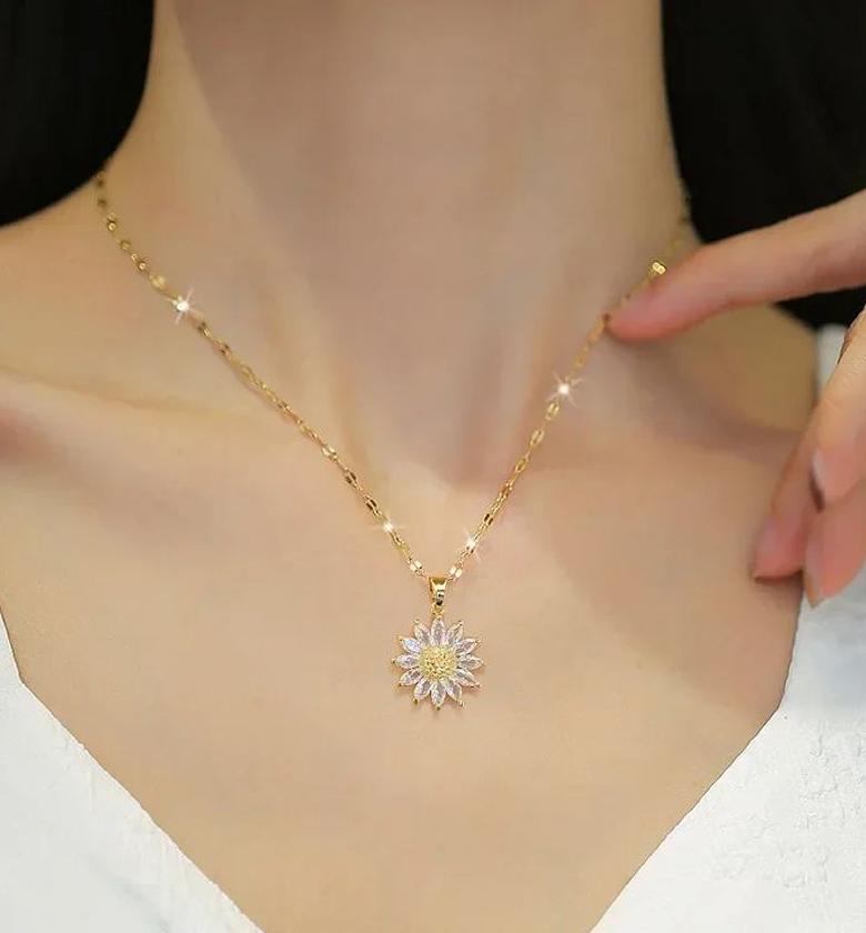 Sunflower necklace image