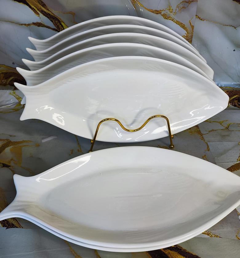  Fish shape plate  Ceramic white  image
