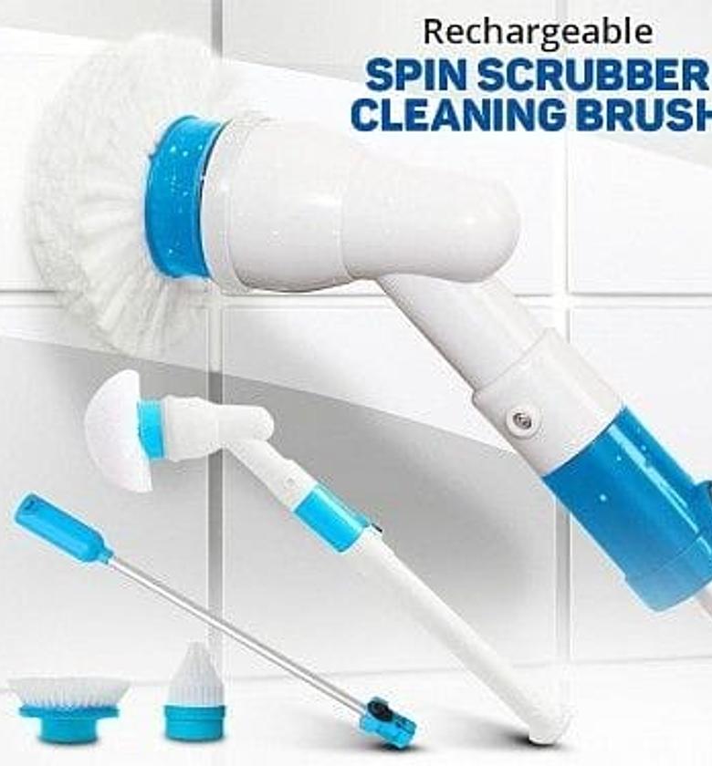 Rechargable hurricane spin scrubber with 3 brushes image