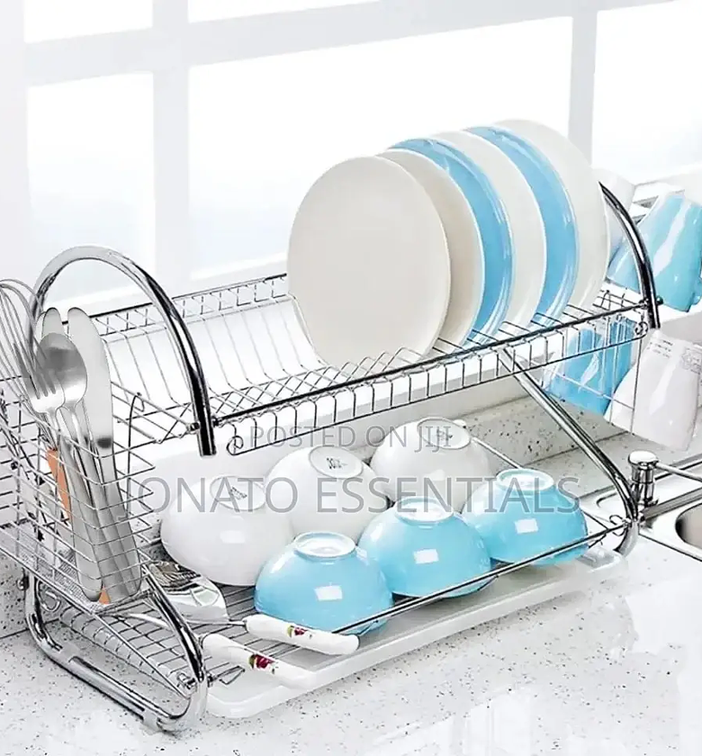 2 Tier Dish Rack and Organizer image
