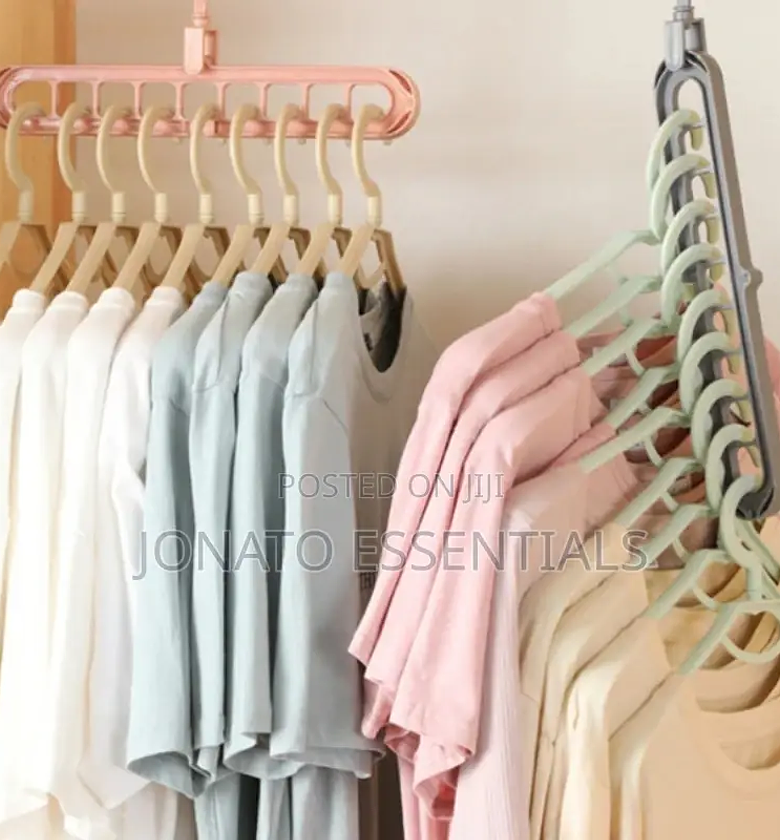 9 Hole Hanger Holder, Closet Organizer, Wardrobe Organizer image