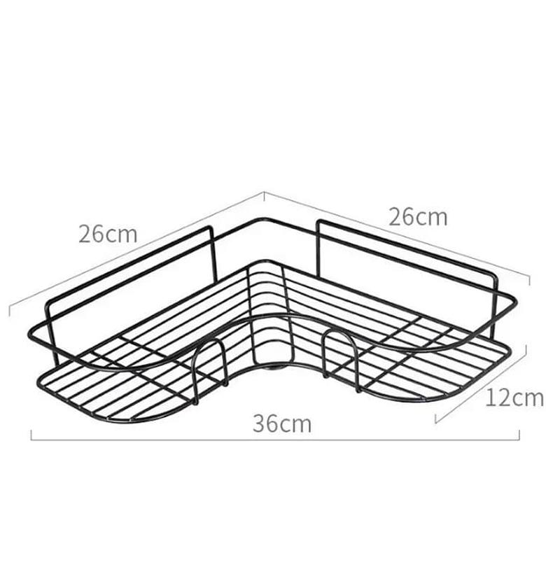 Bathroom Shelves Triangular Corner Shower Shelf Kitchen Organizer image