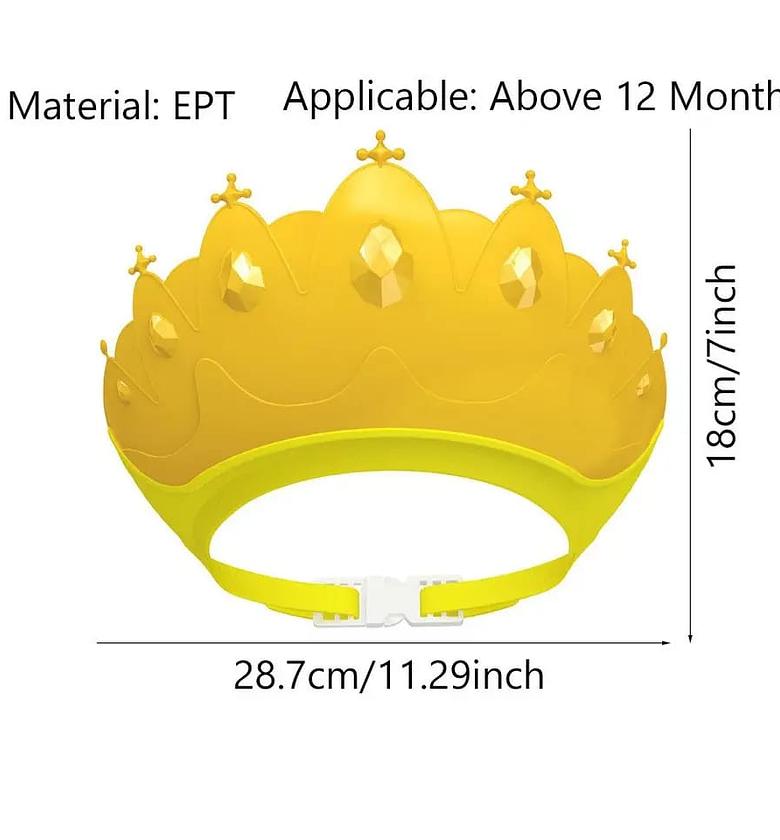 Adjustable Baby Shower Shampoo Cap Crown Shape image