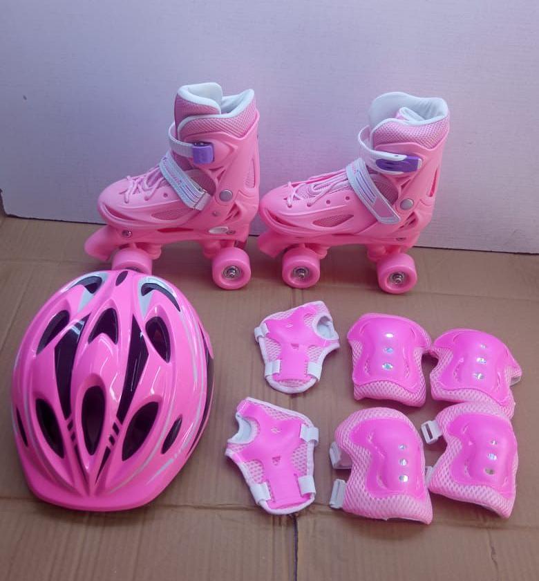 KIDS SKATES. Kids quad Full Set Skate Shoes Adjustable full set Comes With All  Protective Guards  image