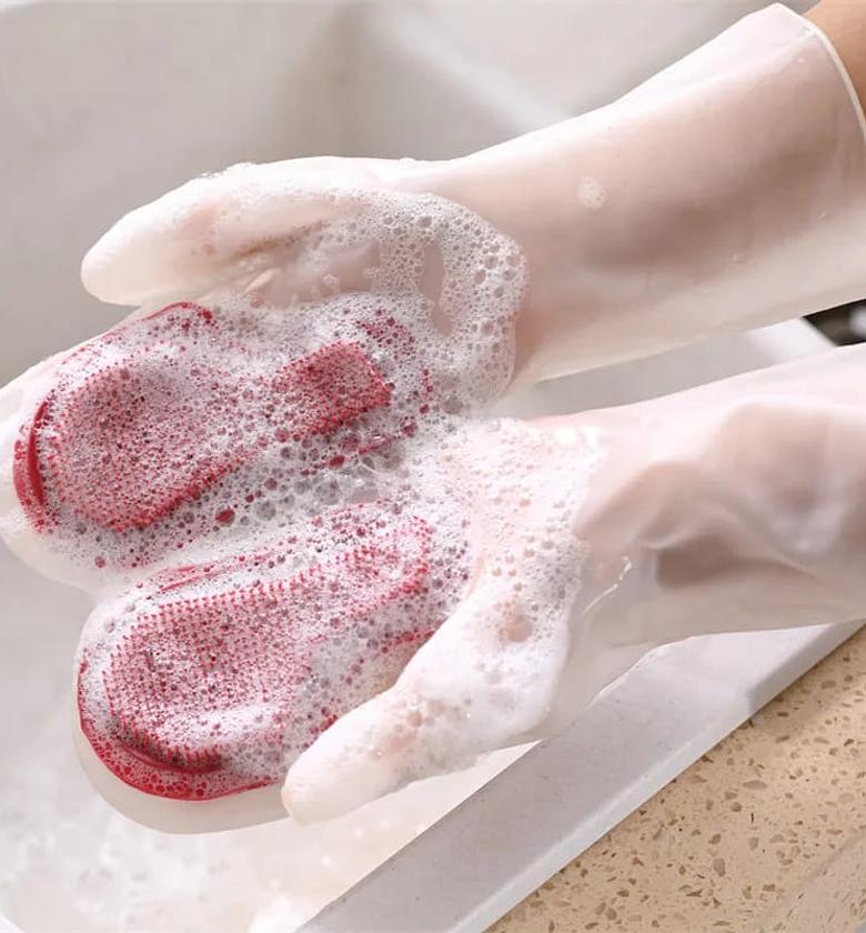 Multifunctional Magic Brush Dishwashing Glove  image