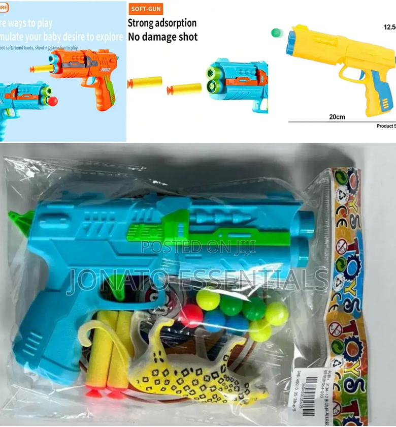 Kids Toy Gun Set With Balls, Darts Animal Figure image