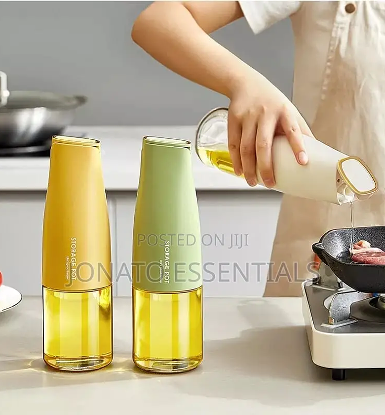 500ml Autoflip Glass Oil Jar With Plastic Lid image